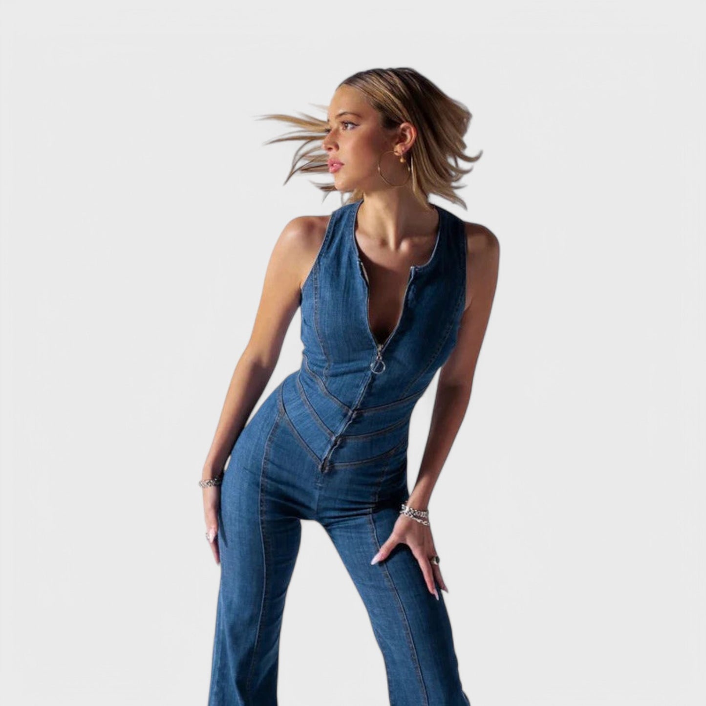 LIVORA - Denim-jumpsuit til kvinder