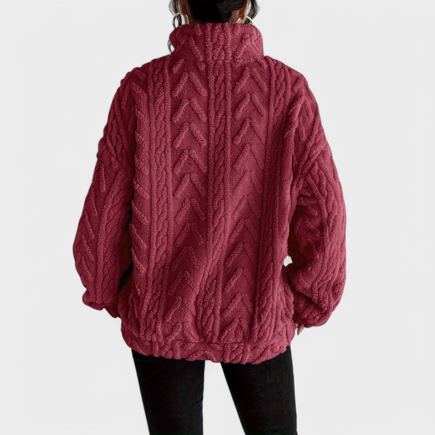 Haze - Elegancki Fleece Sweater