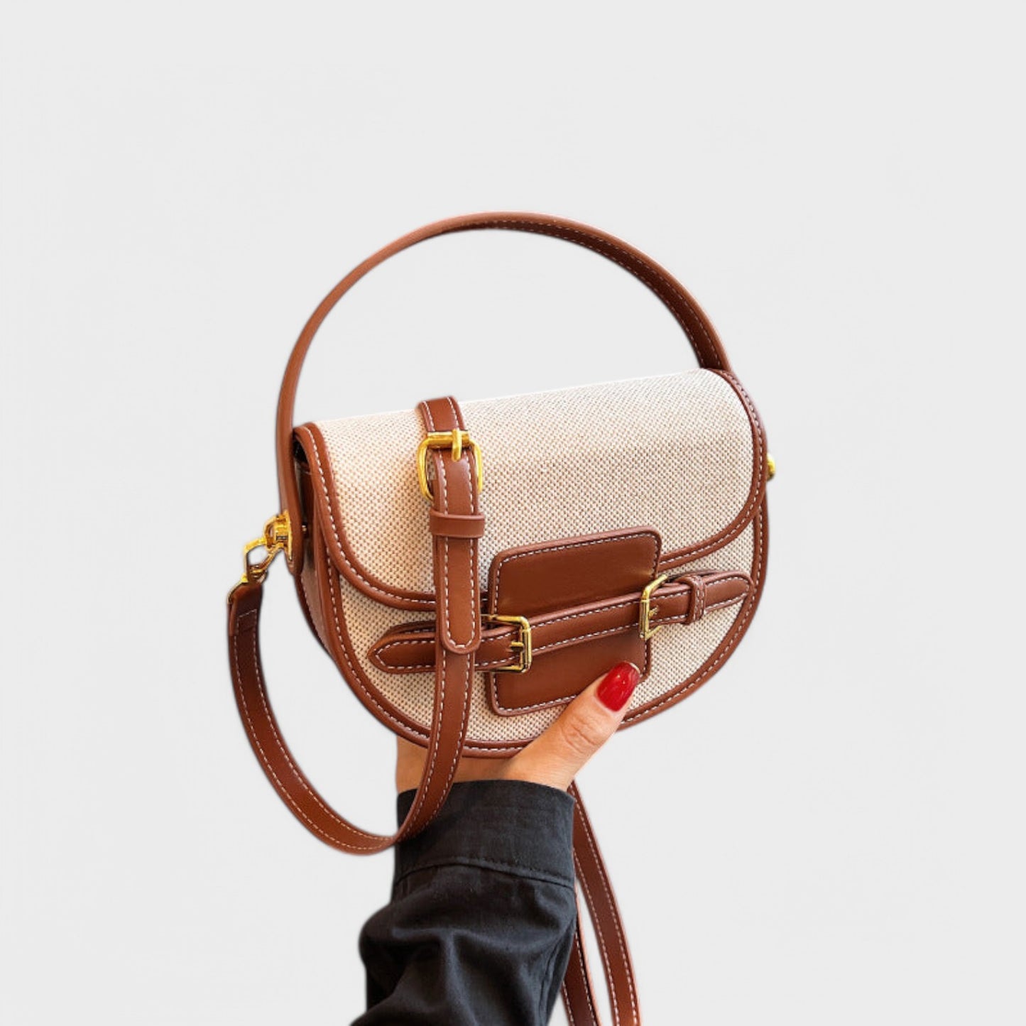 Mia - Lille Skuldertaske i Lærred