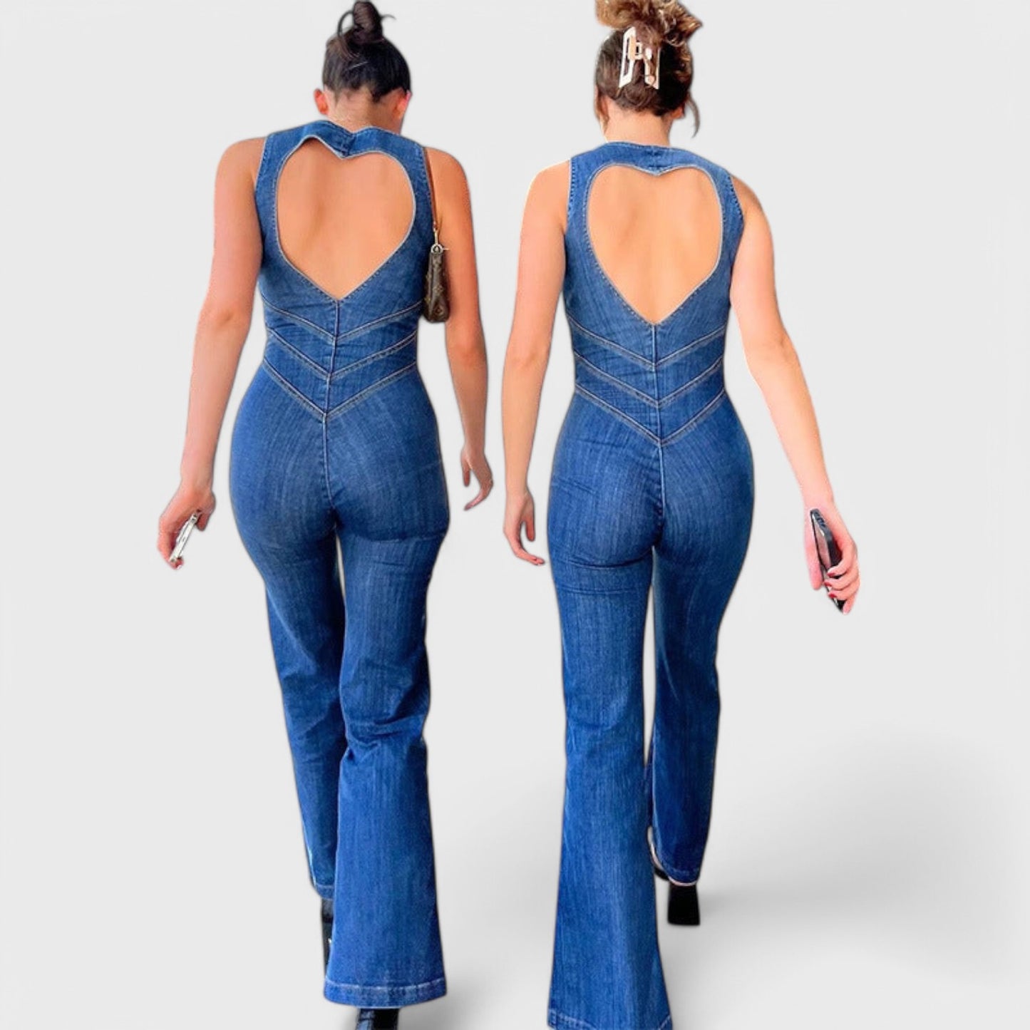 LIVORA - Denim-jumpsuit til kvinder