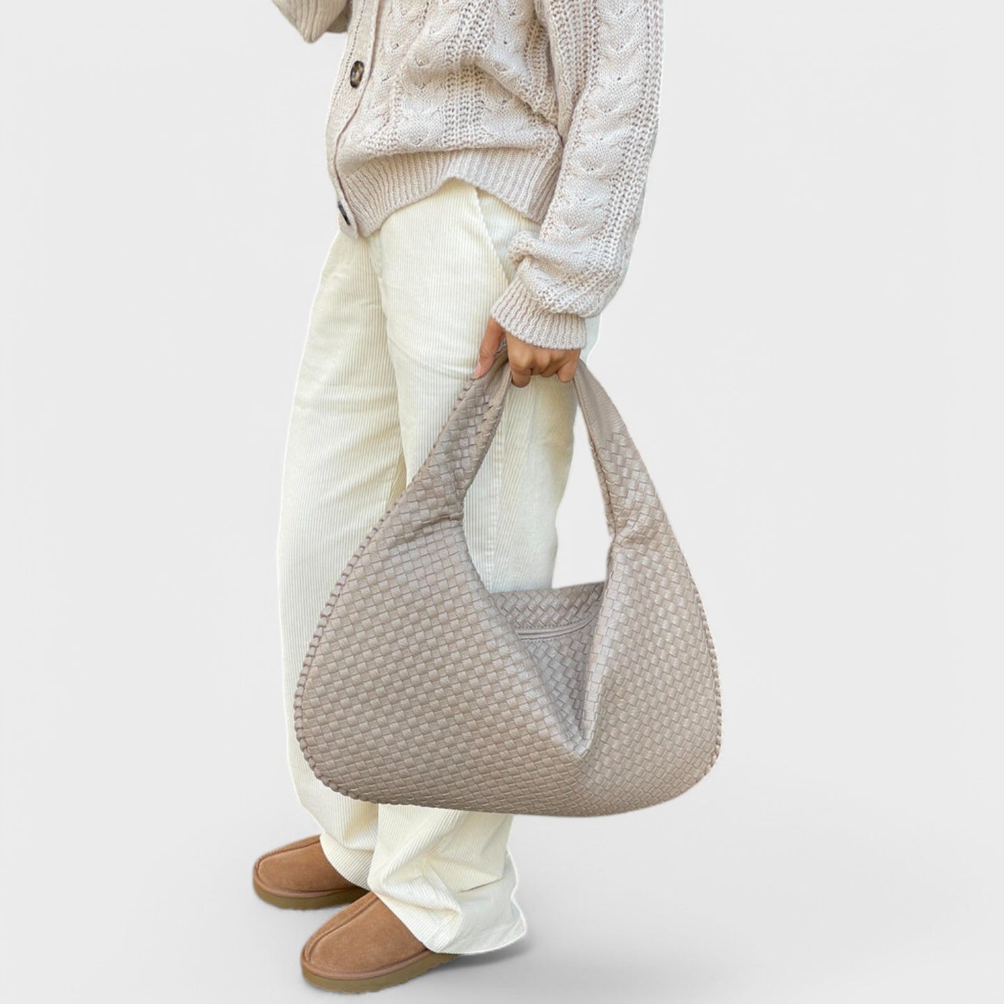 Helle - Hobo Taske Til Kvinder Med Flettet Struktur