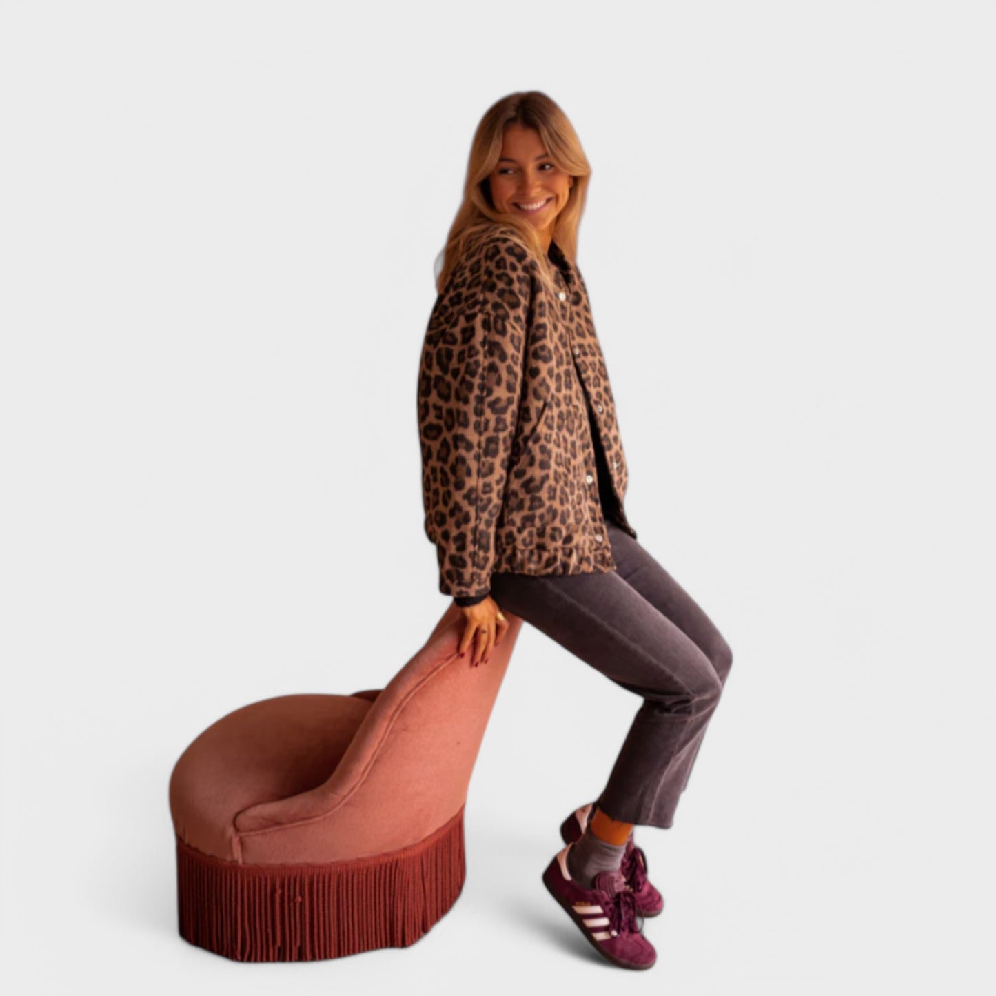 Larisa - Leopard Bomberjakke