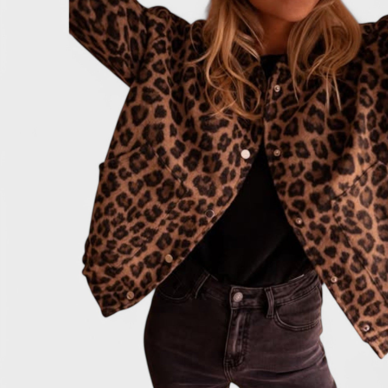 Larisa - Leopard Bomberjakke