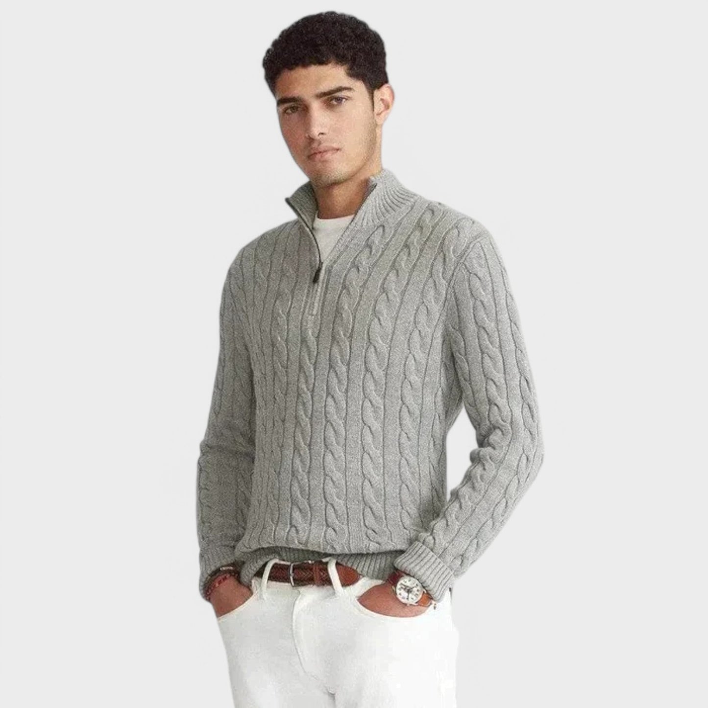 Sigurd - Strikket Herretrøje Med