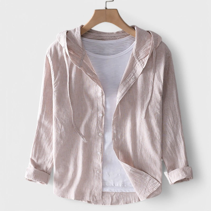 Elena - Casual linnedskjorte med hætte