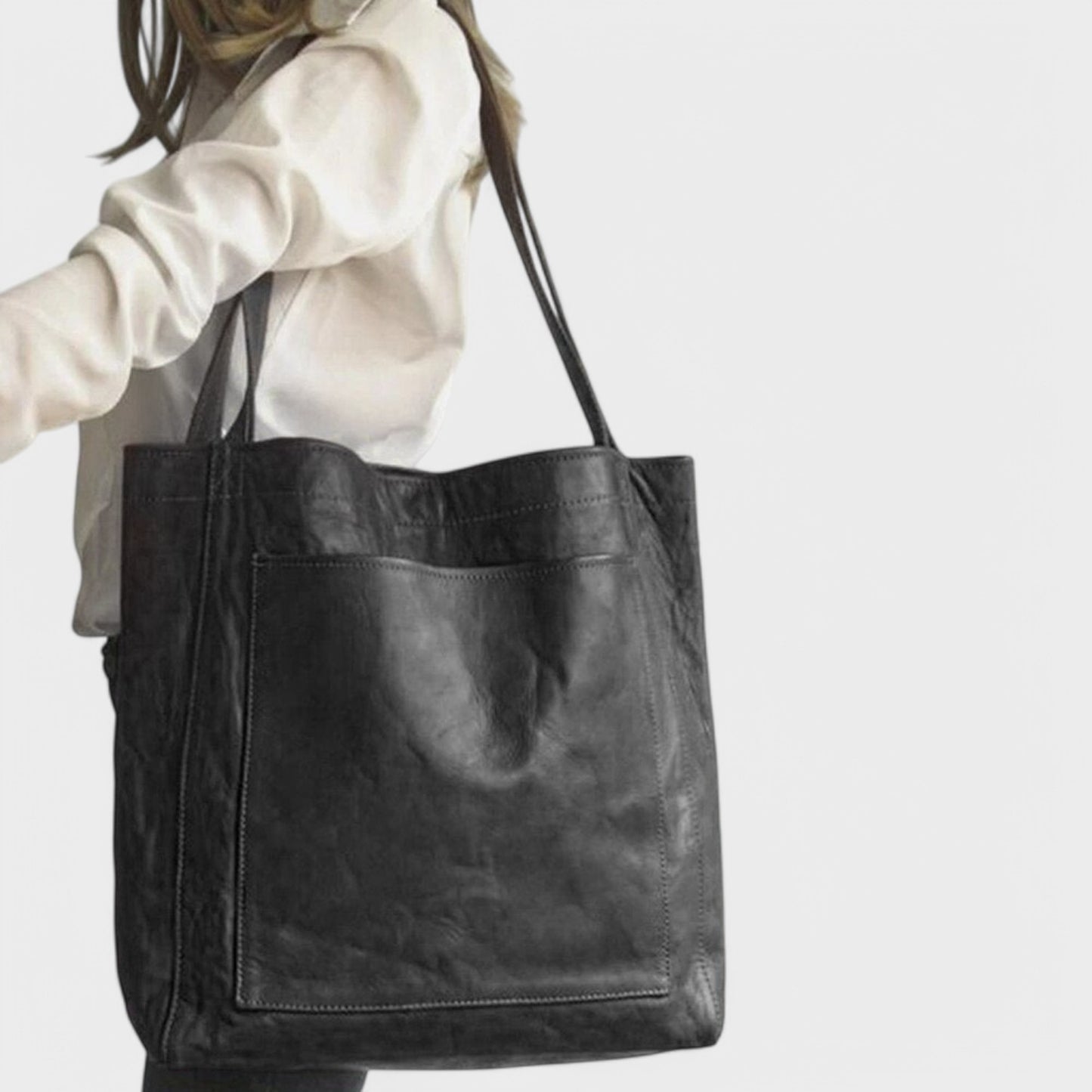 Karin - Klassisk Læder Tote Bag