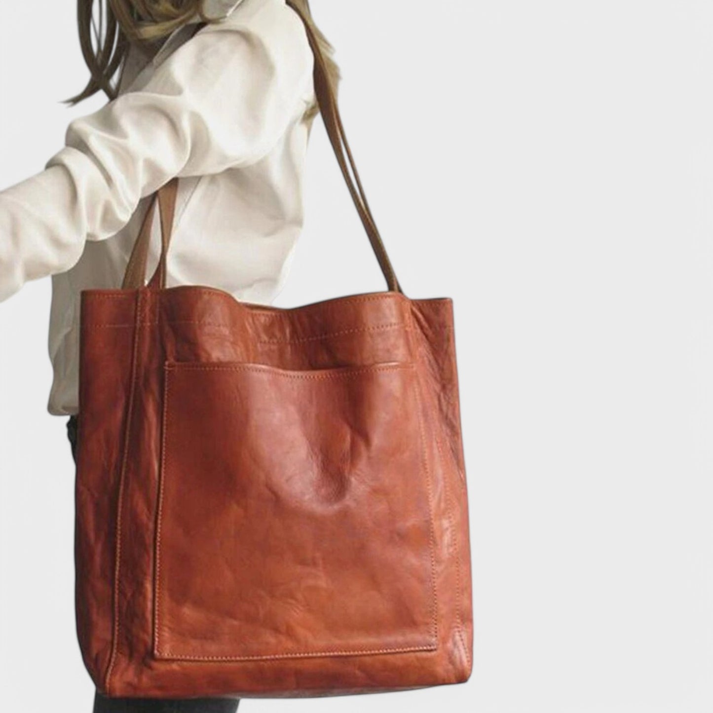 Karin - Klassisk Læder Tote Bag