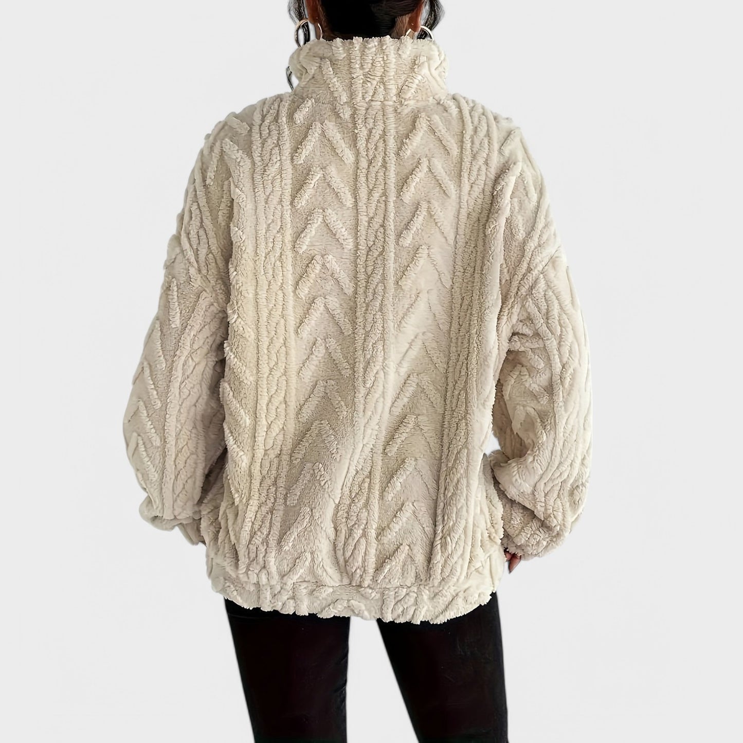 Haze - Elegancki Fleece Sweater