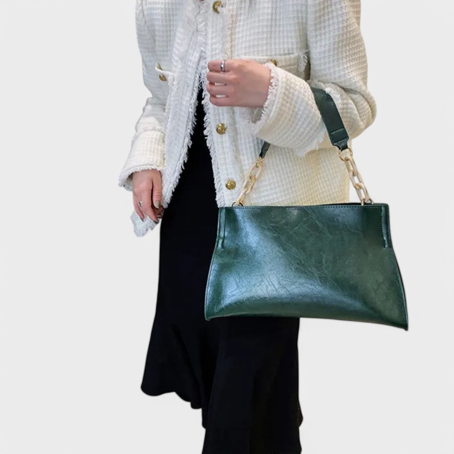 Heidi - Glansfuld Kæde-Link Håndtaske