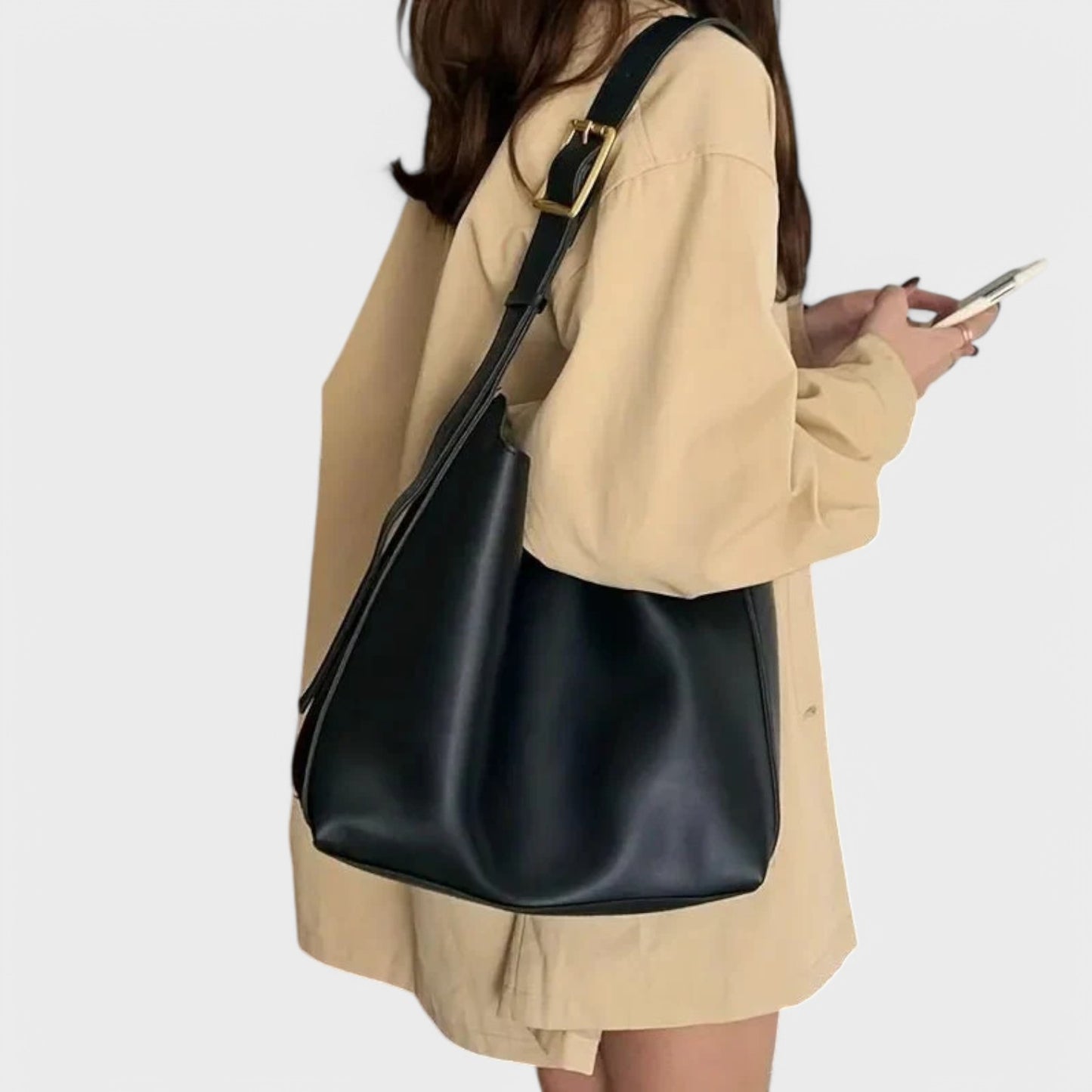Miriam - Minimalistisk Læder Skuldertaske