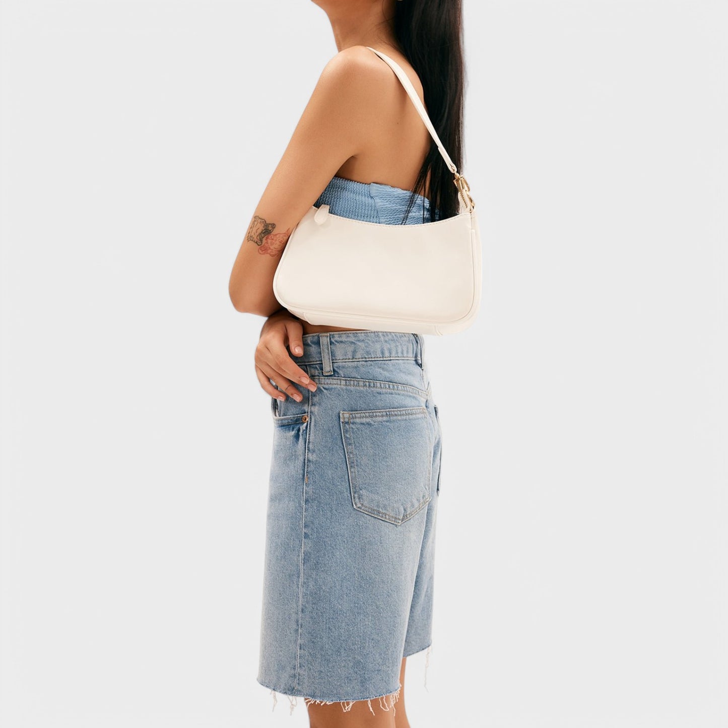 Martha - Minimalistisk Lynlås Op Skuldertaske