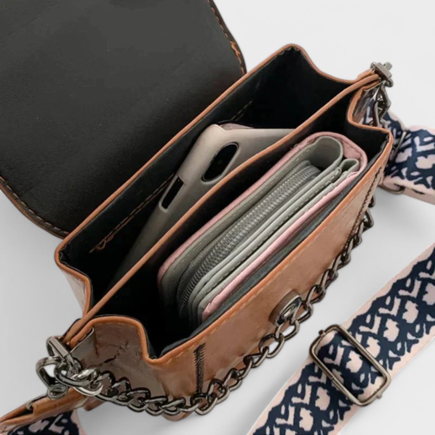Vibeke- Vintage Hjerte Accent Crossbody Taske