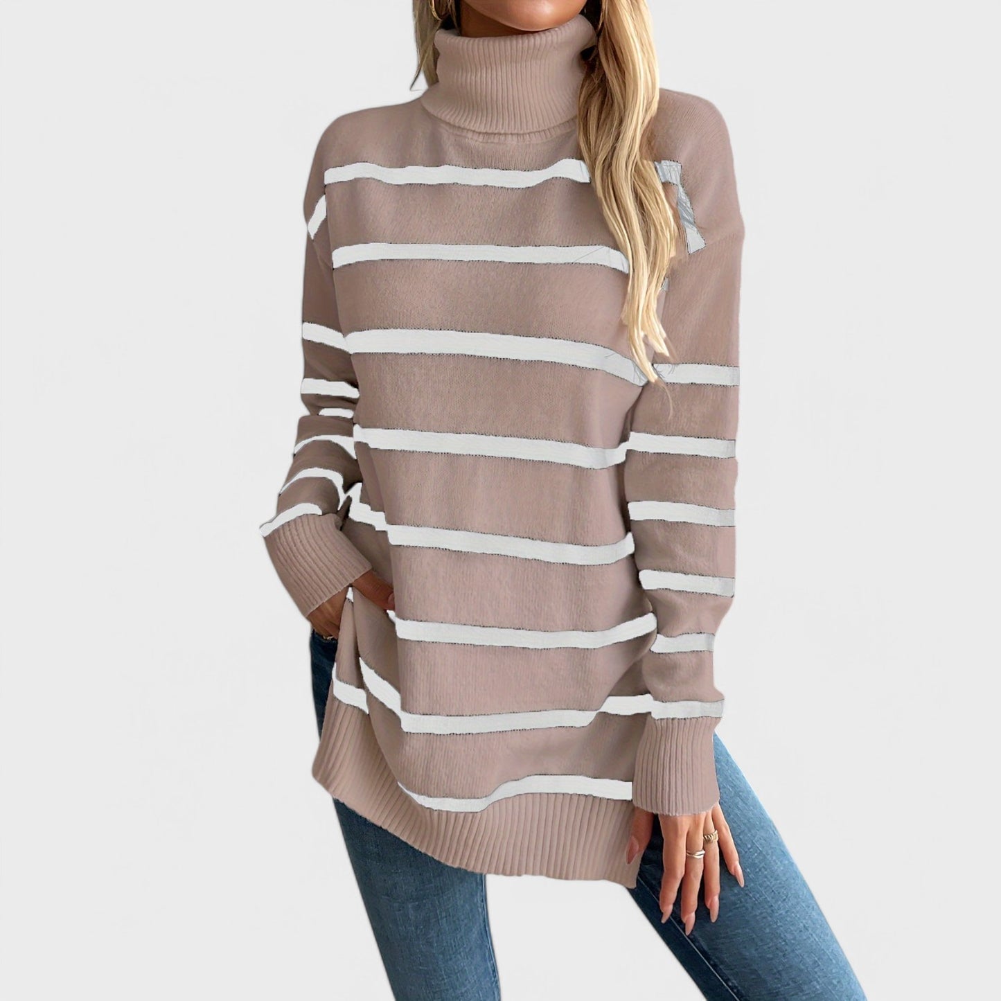 Maya - Stribet Sweater