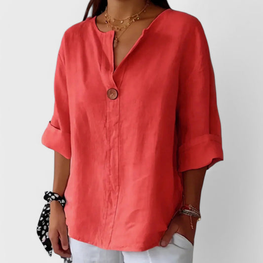 Jessa - Afslappet bluse med V-hals
