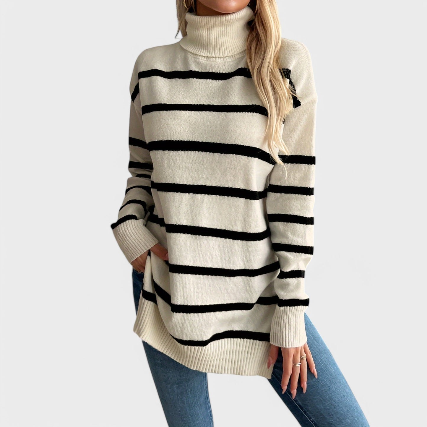 Maya - Stribet Sweater