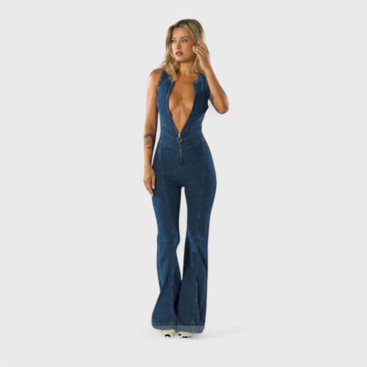 Capri - Kurvelignende denim-jumpsuit