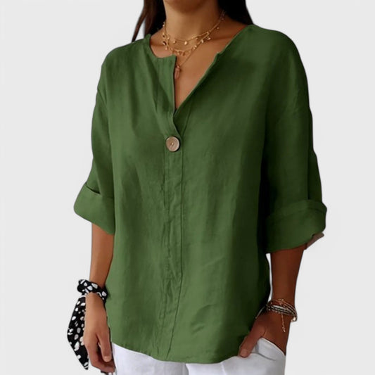 Jessa - Afslappet bluse med V-hals