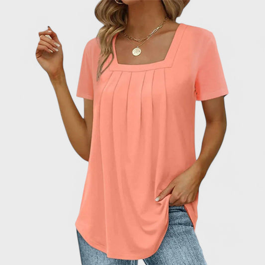 Athena - Sommer Elegant Plisseret Bluse