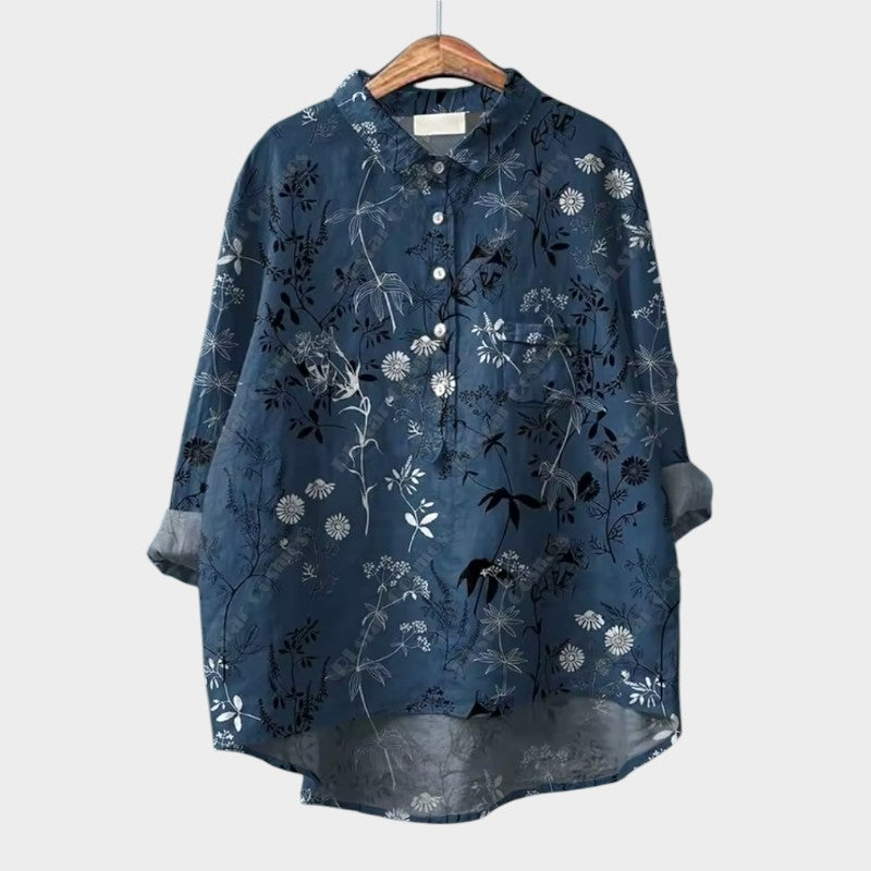 Mayla - Skjorte med Vintage-blomsterprint