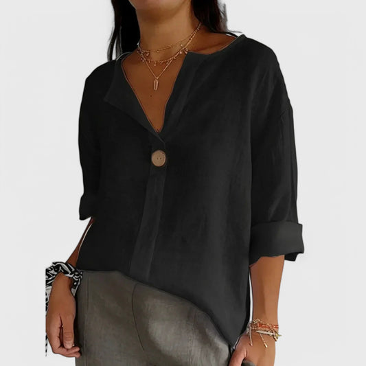 Jessa - Afslappet bluse med V-hals