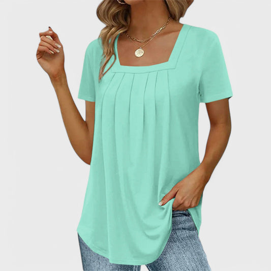 Athena - Sommer Elegant Plisseret Bluse