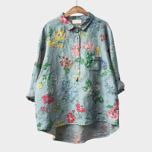 Liv - Skjorte med Vintage-blomsterprint