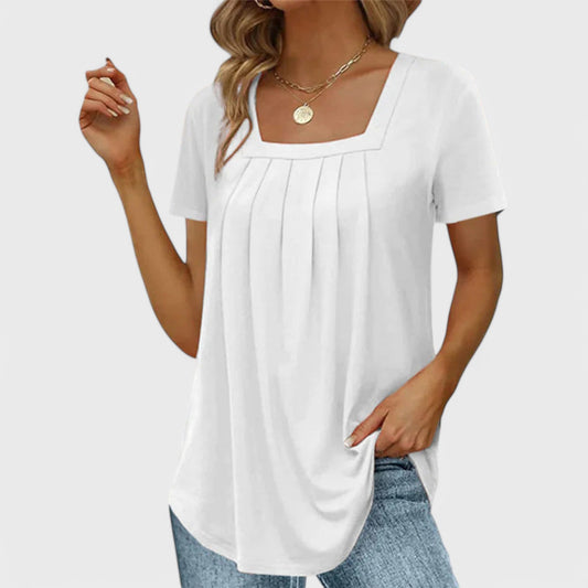 Athena - Sommer Elegant Plisseret Bluse