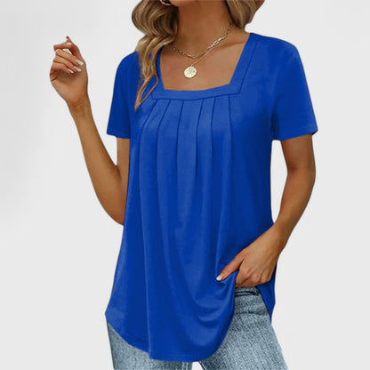 Athena - Sommer Elegant Plisseret Bluse