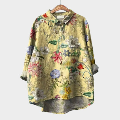 Liv - Skjorte med Vintage-blomsterprint