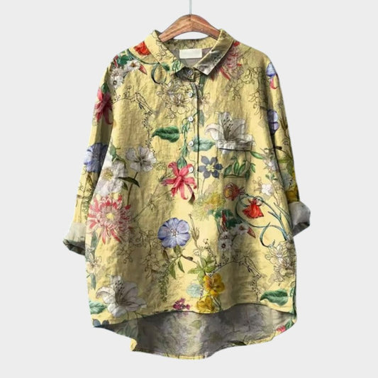 Liv - Skjorte med Vintage-blomsterprint