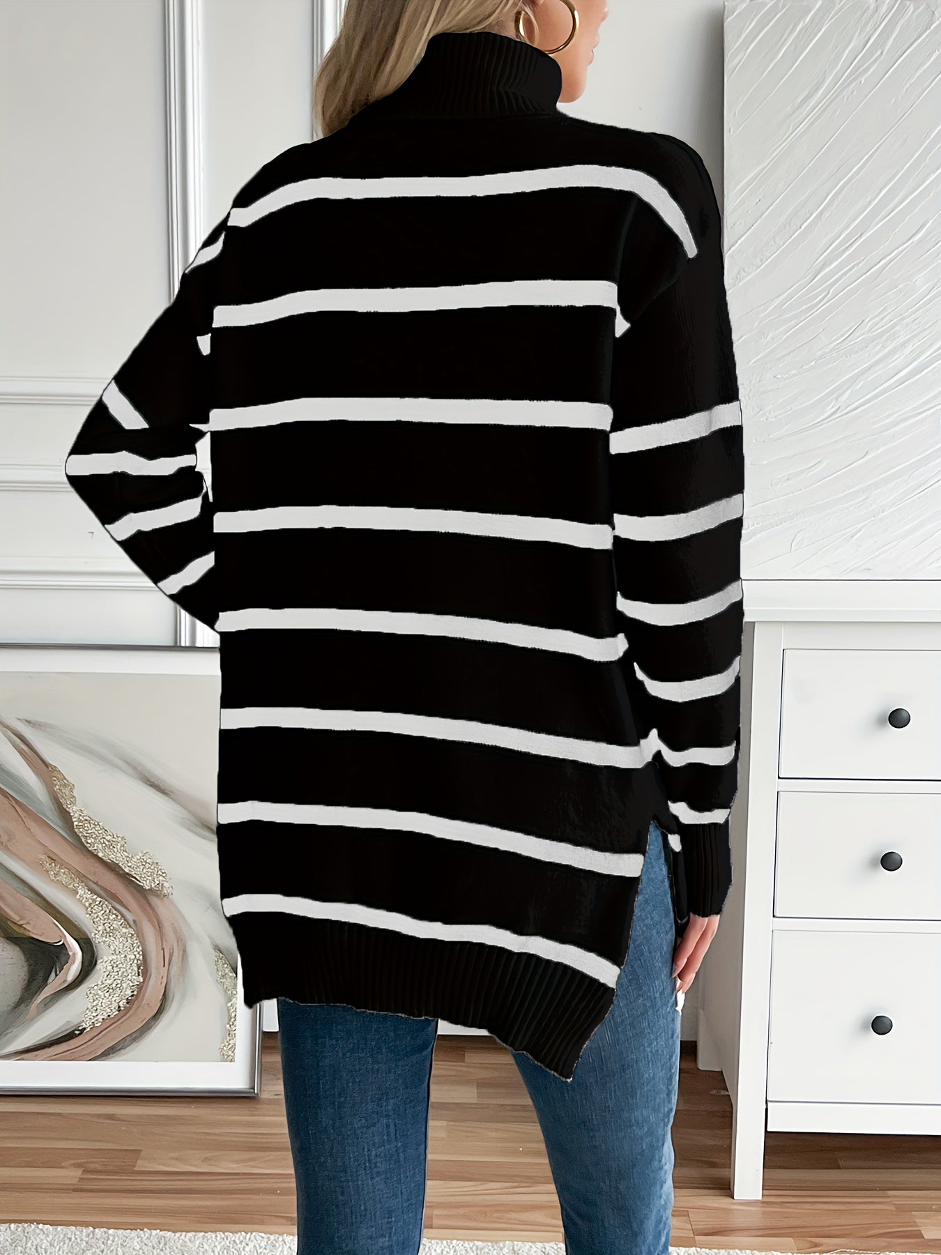 Maya® stribet sweater