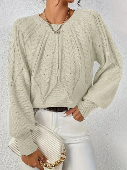 Mila™ Elegant Sweater med Fletning