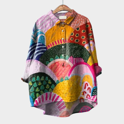 Liv - Skjorte med Vintage-blomsterprint