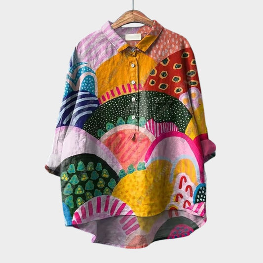 Liv - Skjorte med Vintage-blomsterprint