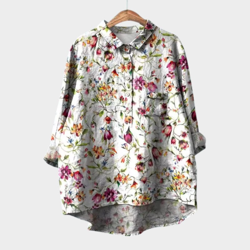 Mayla - Skjorte med Vintage-blomsterprint