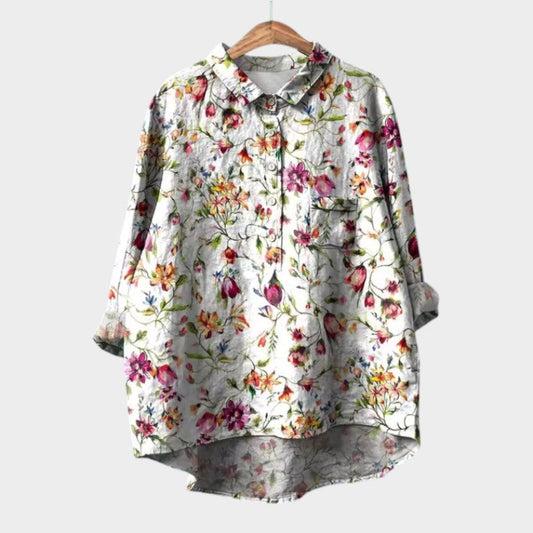 Mayla - Skjorte med Vintage-blomsterprint