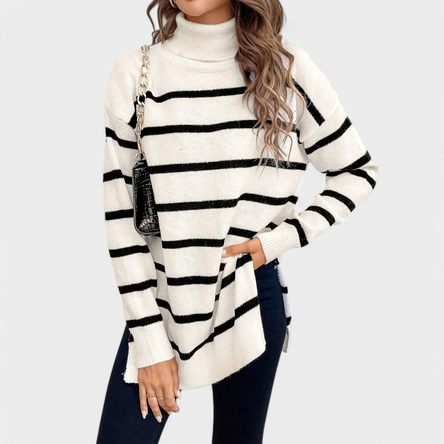 Maya - Stribet Sweater