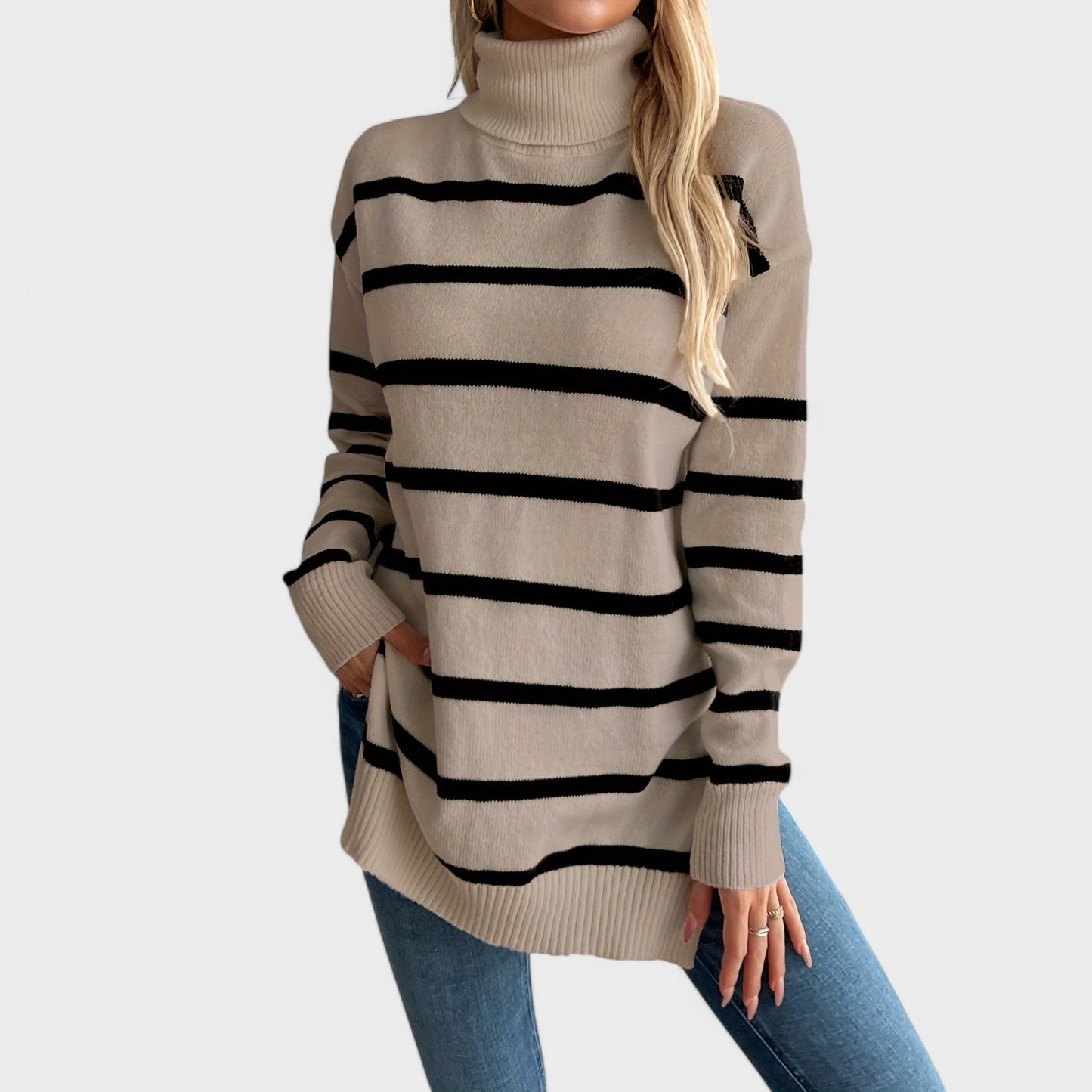 Maya - Stribet Sweater