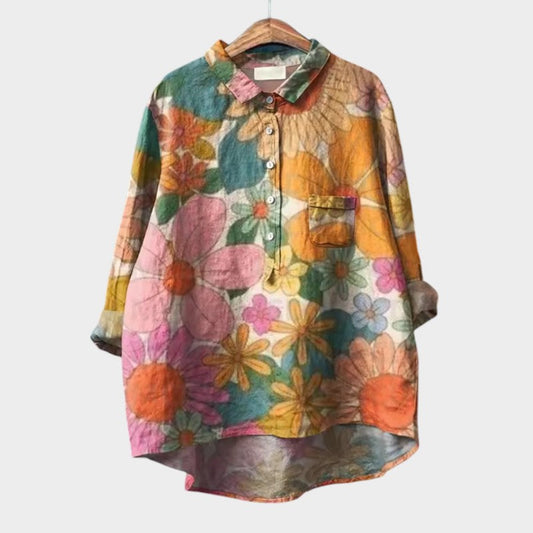 Mayla - Skjorte med Vintage-blomsterprint