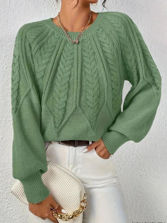 Mila™ Elegant Sweater med Fletning