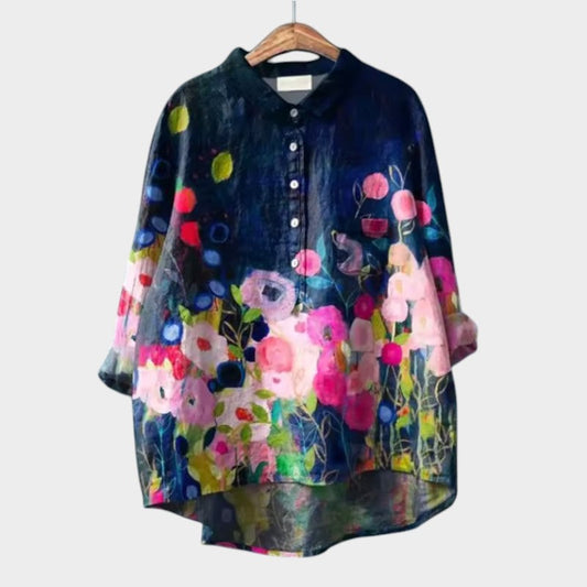 Mayla - Skjorte med Vintage-blomsterprint