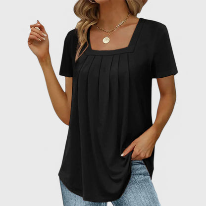 Athena - Sommer Elegant Plisseret Bluse