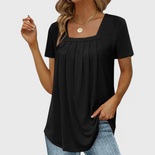 Athena - Sommer Elegant Plisseret Bluse