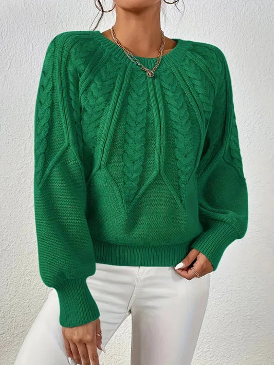 Mila™ Elegant Sweater med Fletning