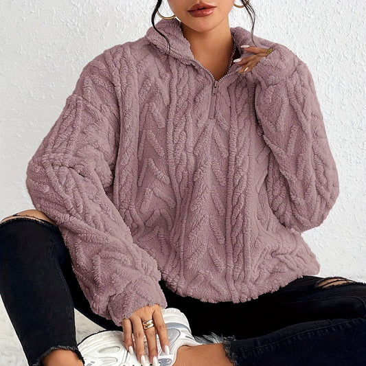 Haze - Elegancki Fleece Sweater