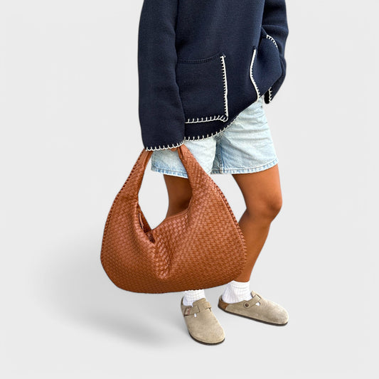Helle - Hobo Taske Til Kvinder Med Flettet Struktur
