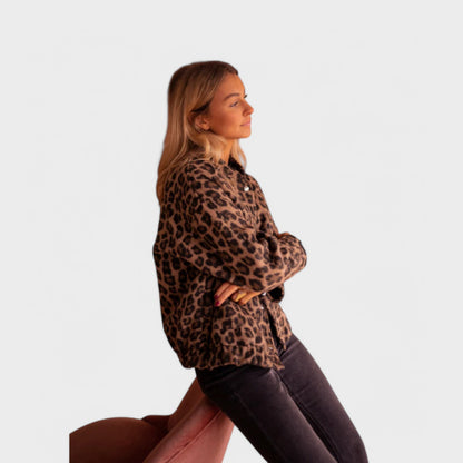 Larisa - Leopard Bomberjakke