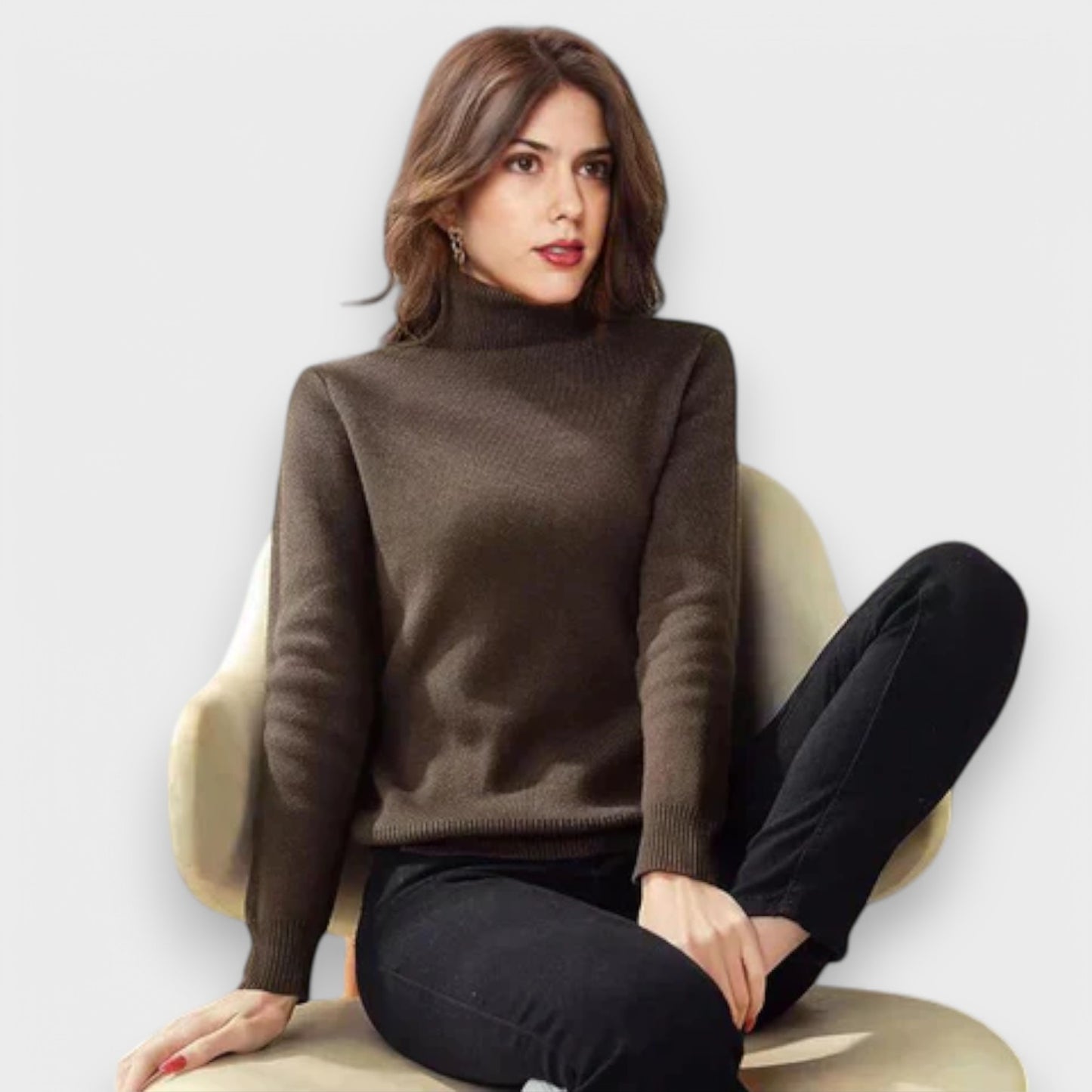 Rosine - Rullekravesweater Til Kvinder