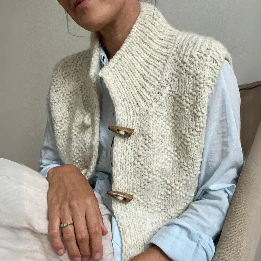 Sidsel - Strikket Vest Til Kvinder