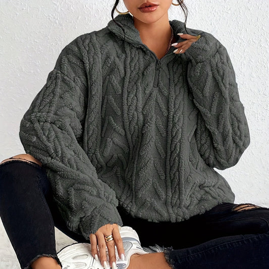 Haze - Elegancki Fleece Sweater